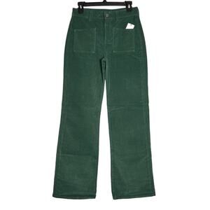 NEW MAVI JEANS High Rise Wide Leg Corduroy Pants SIZE 27 x 32 Green Cords NWT